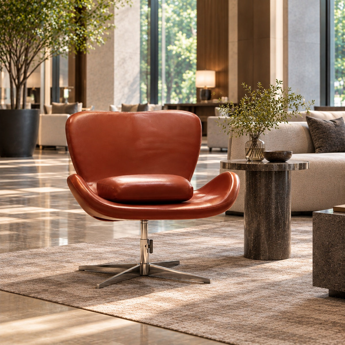 Swivel Shell Lounge Chair 使用イメージ（ホテル）