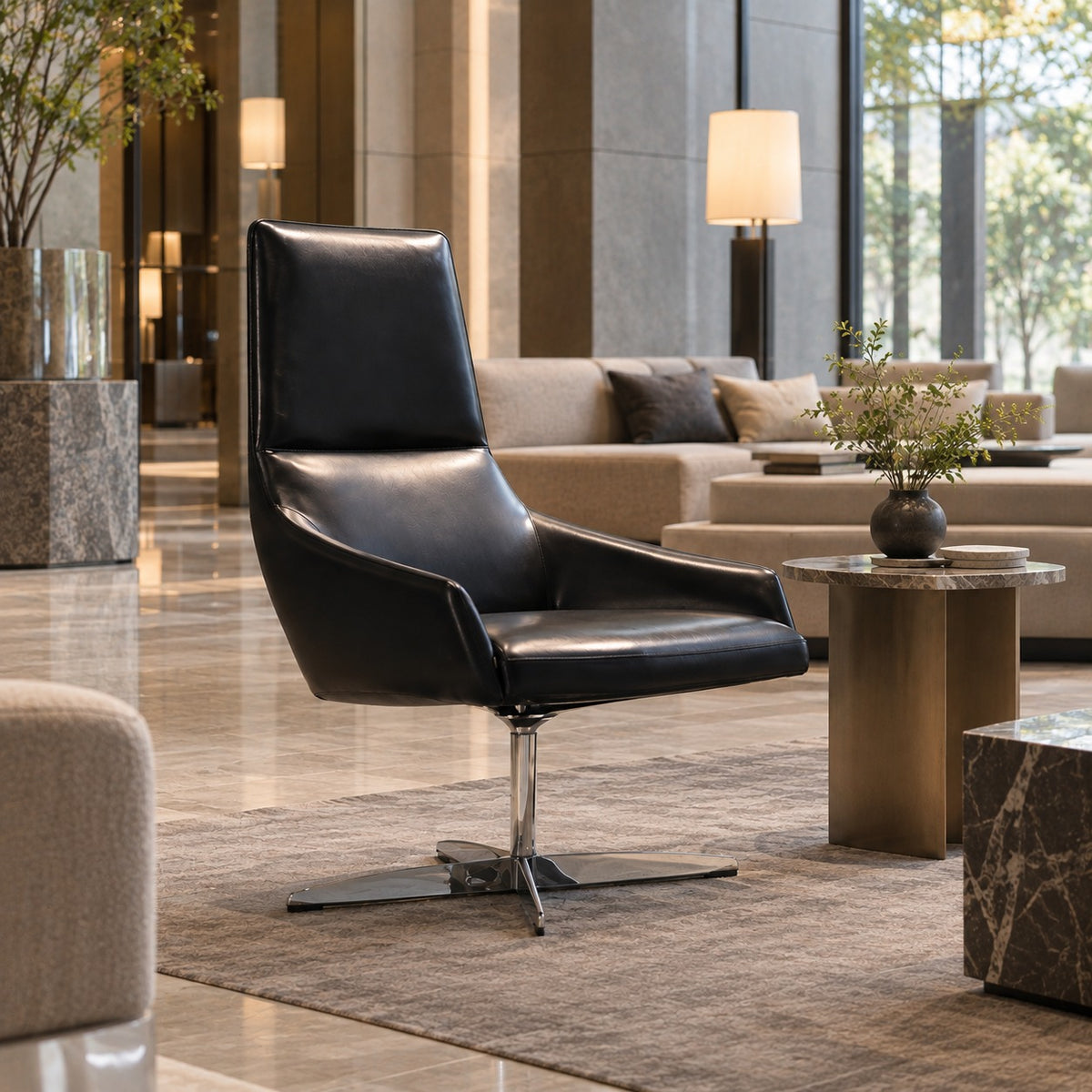 Swivel High Back Chair 使用イメージ（ホテル）