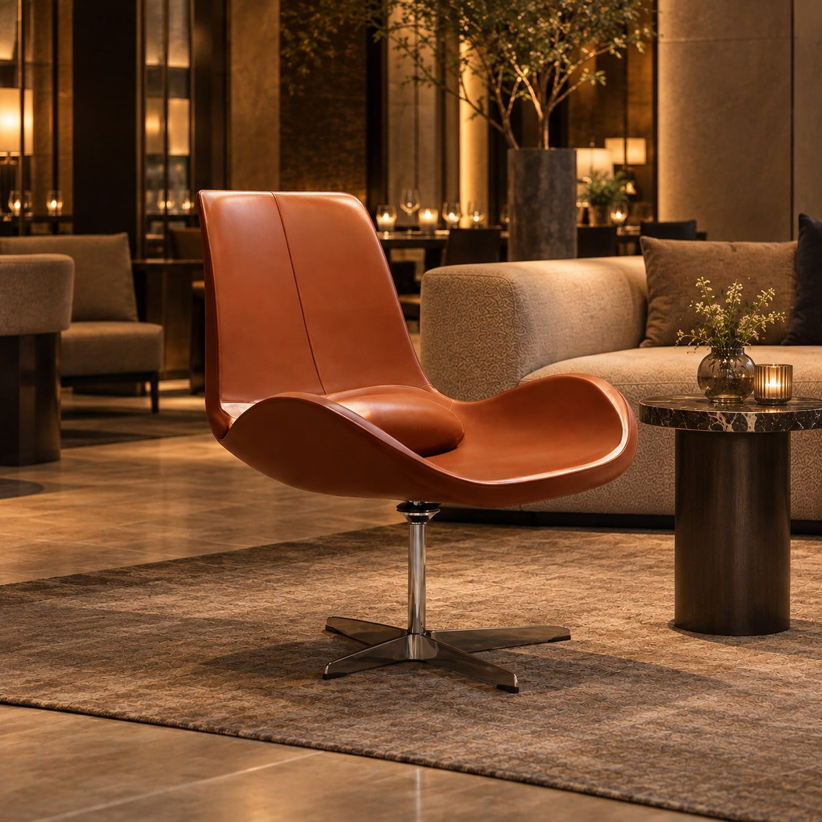 Swivel Wing Chair 使用イメージ（飲食店）
