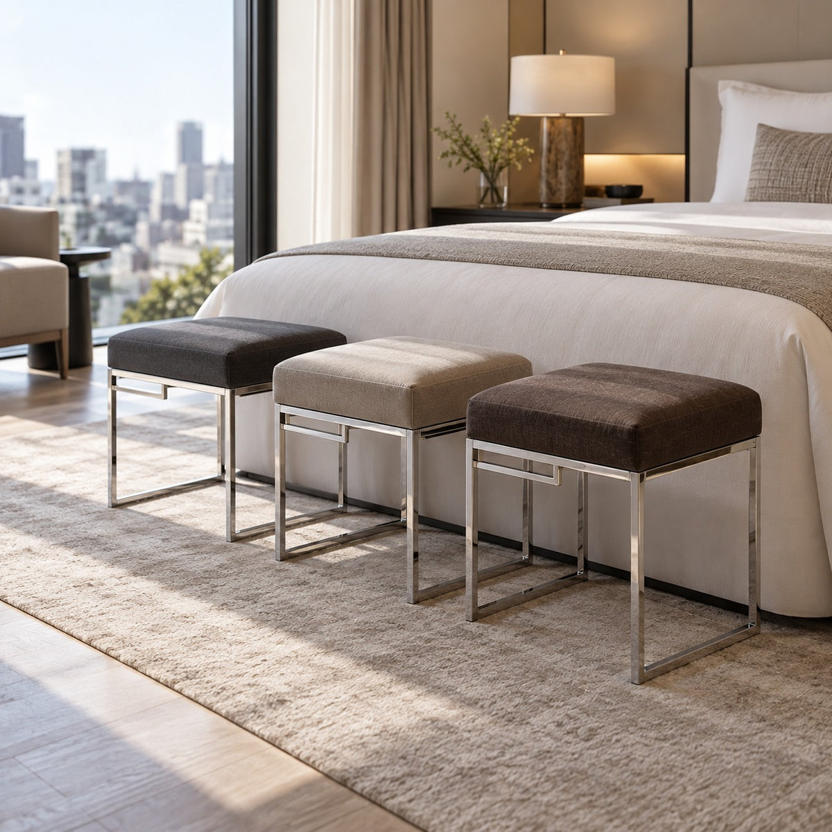 Cube Stool 使用イメージ（ホテル）