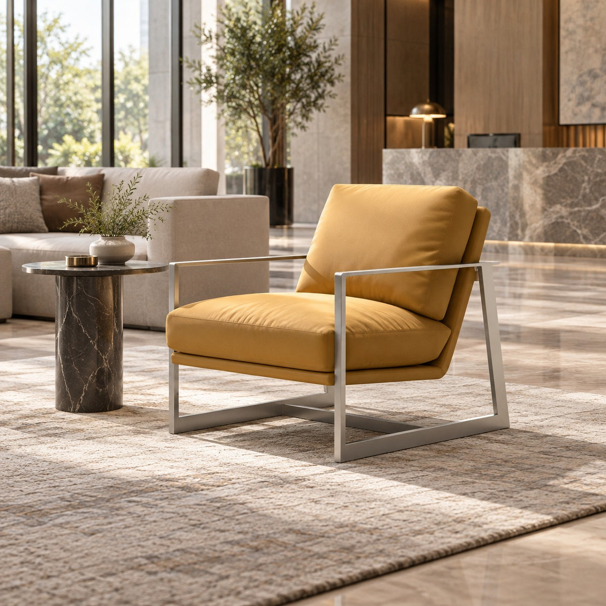Sled Lounge Chair 使用イメージ（ホテル）