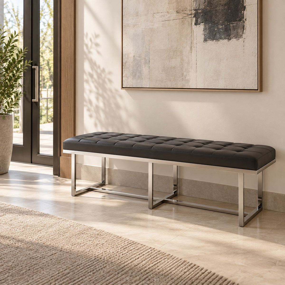 Long Tufted Bench 使用イメージ