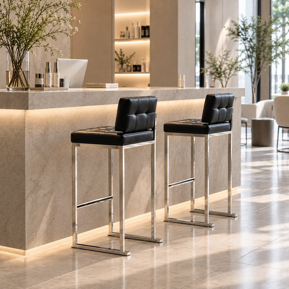 Tufted Bar Chair 使用イメージ（サロン）