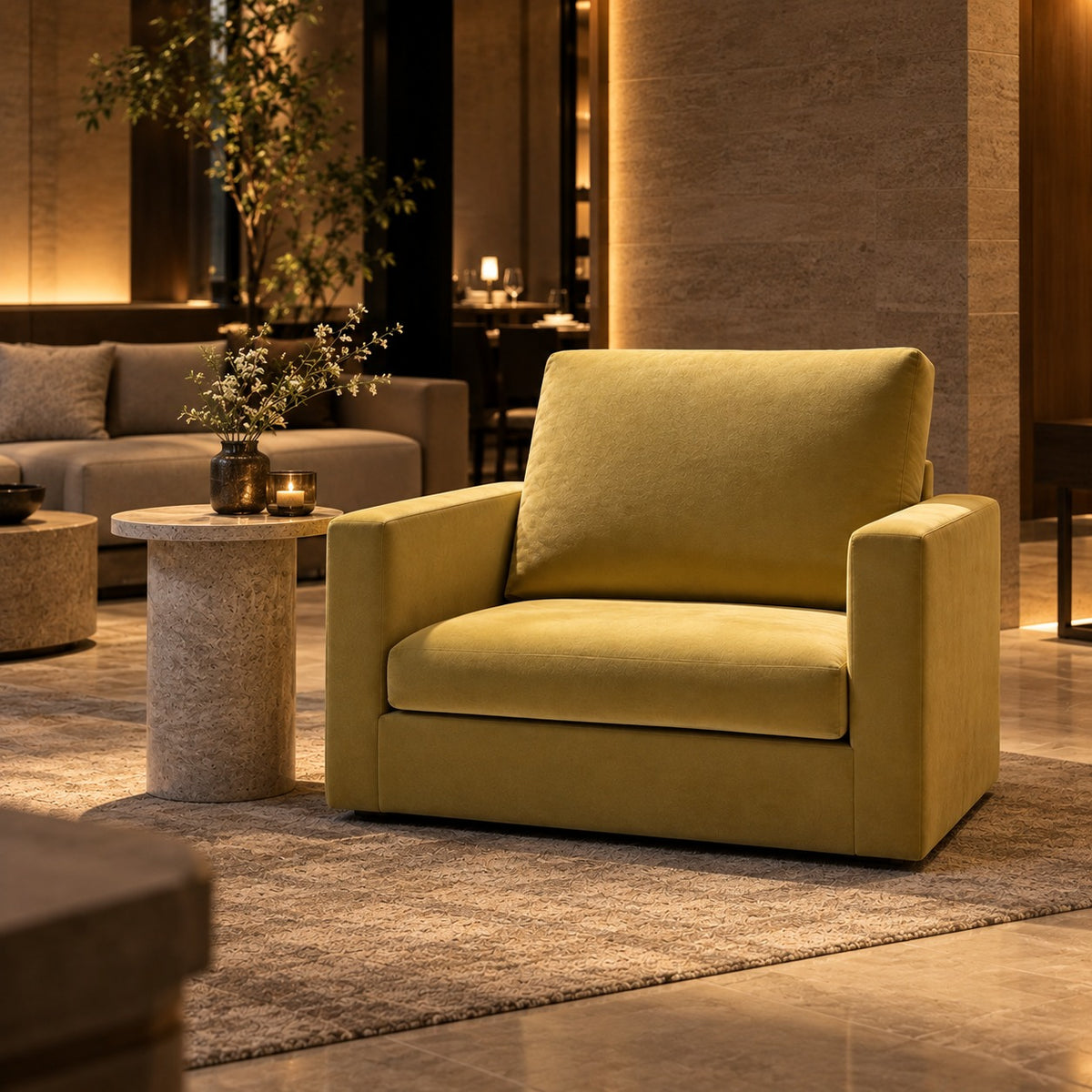 Block Arm Chair 使用イメージ（飲食店）