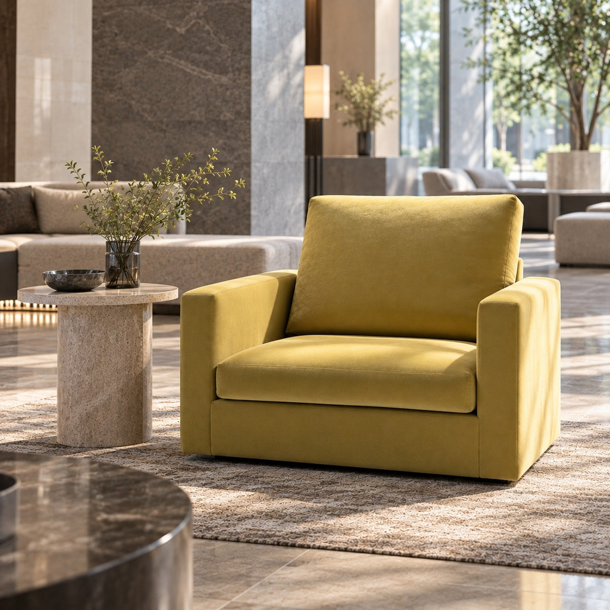 Block Arm Chair 使用イメージ（ホテル）