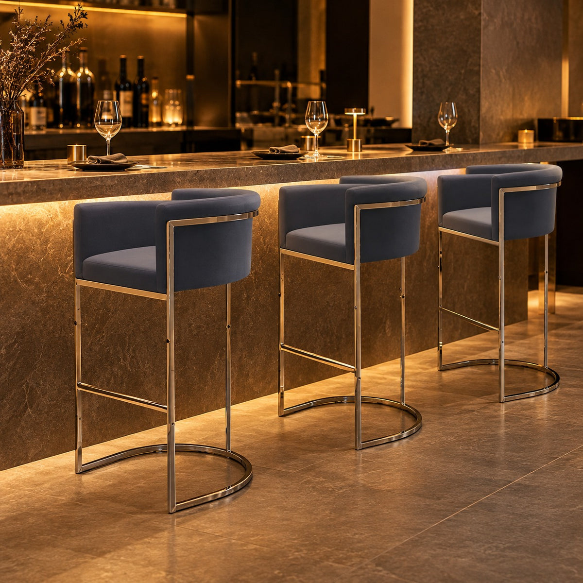 Barrel Bar Chair 使用イメージ（飲食店）