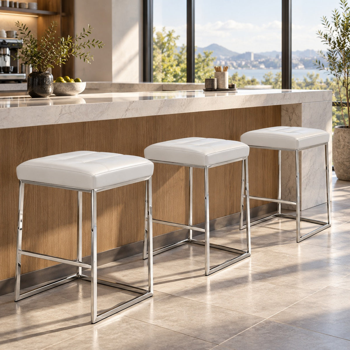 Tufted Counter Stool 使用イメージ