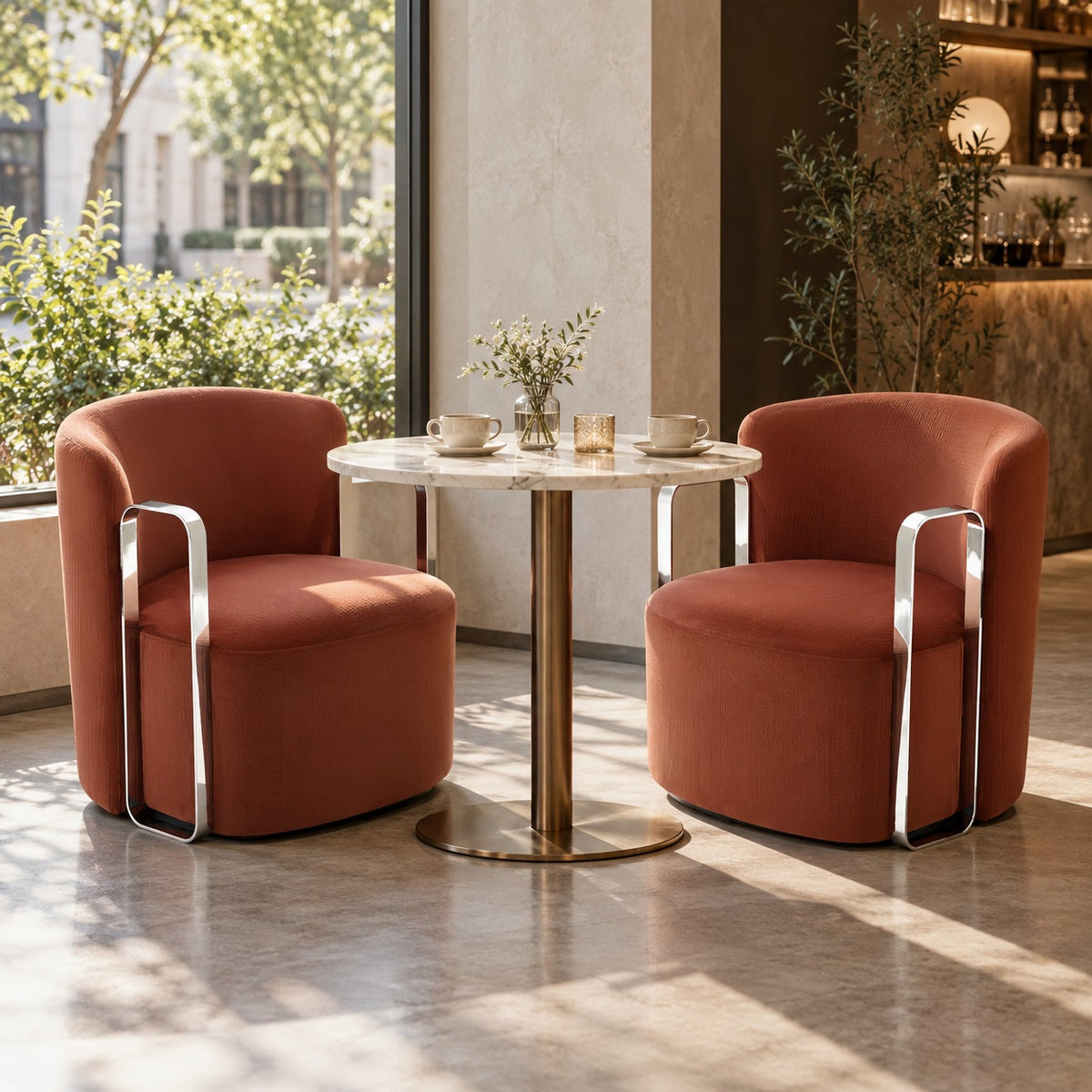 Curl Velvet Chair 使用イメージ