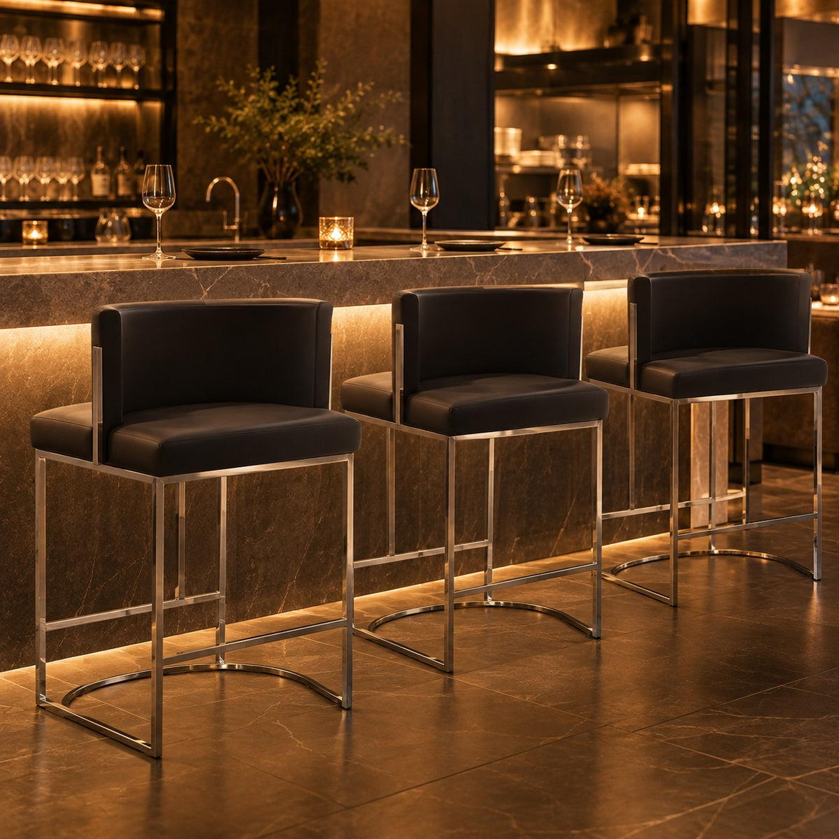 Wrap Bar Chair 使用イメージ（飲食店）