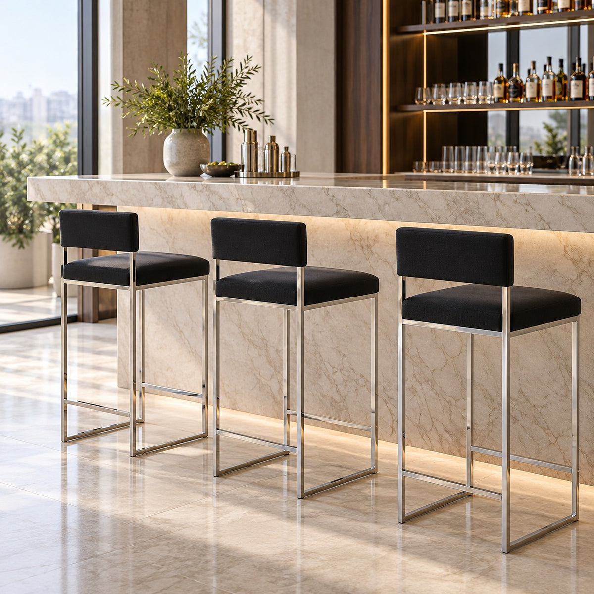 Square Back Bar Chair 使用イメージ