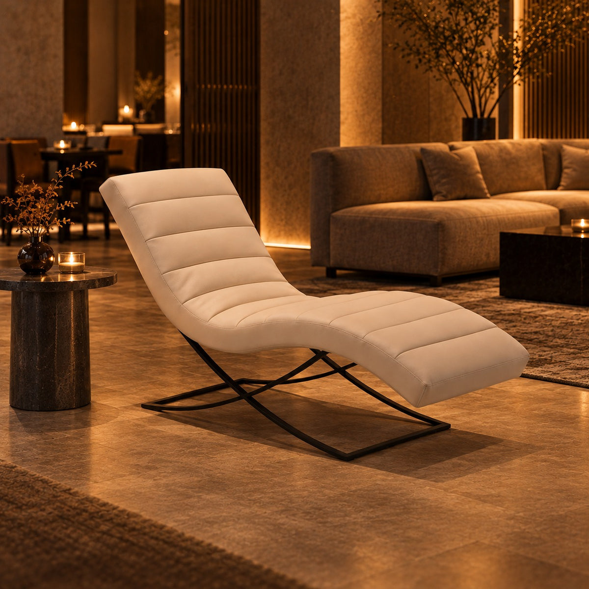 Wave Chaise 使用イメージ（飲食店）