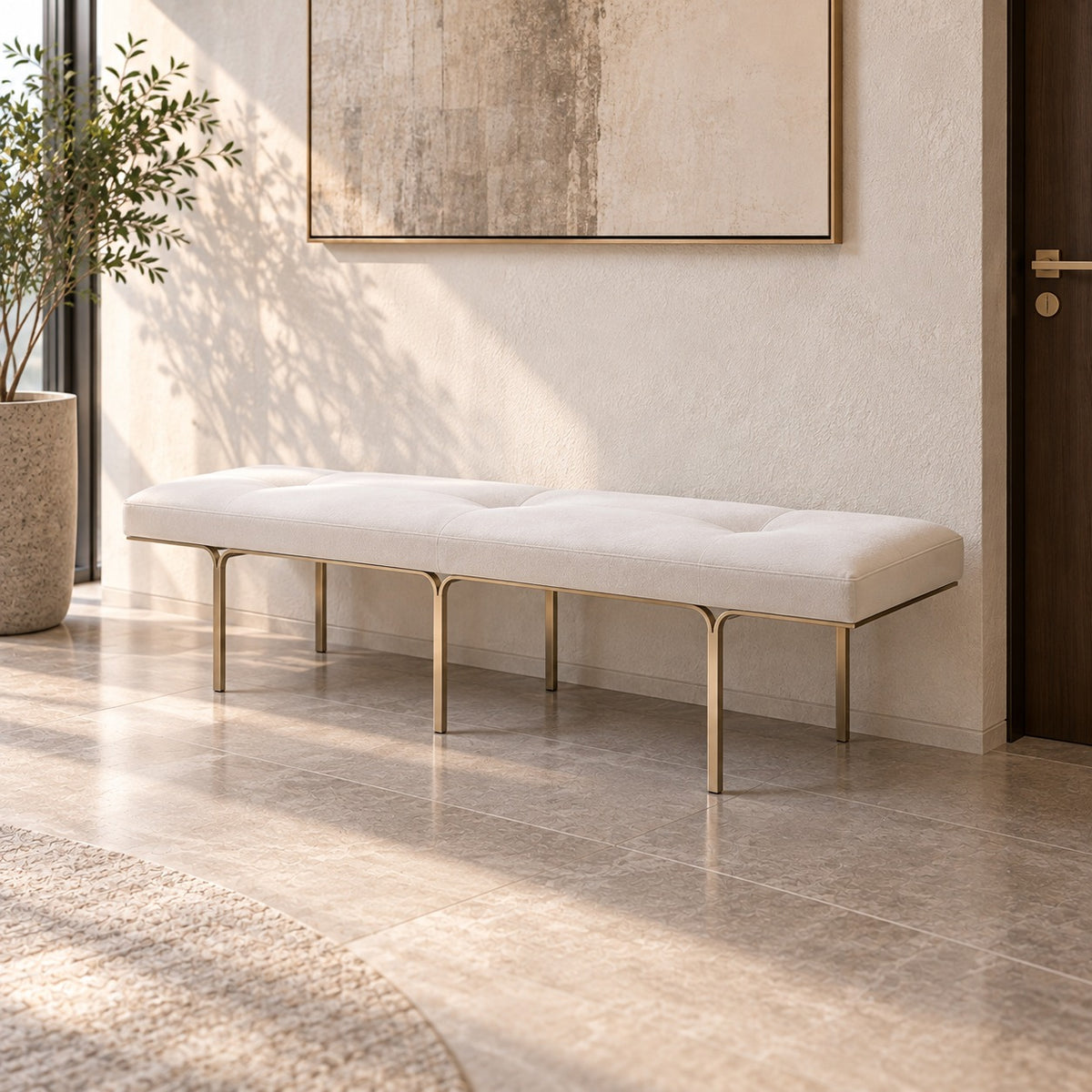 Tufted Line Bench 使用イメージ