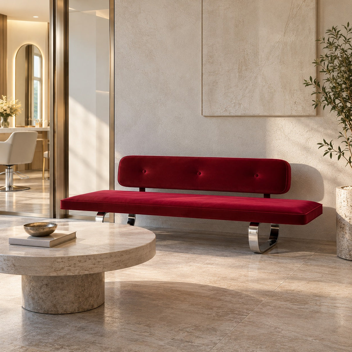 Low Velvet Sofa 使用イメージ（サロン）