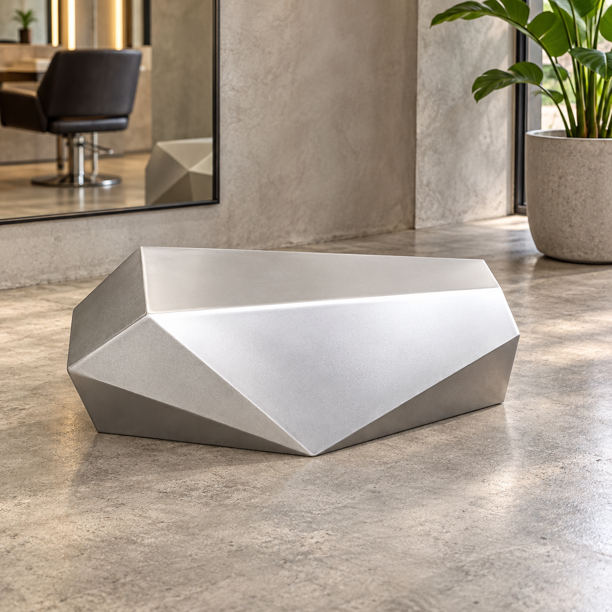 Folded Stone Block シルバー サロンでの使用イメージ