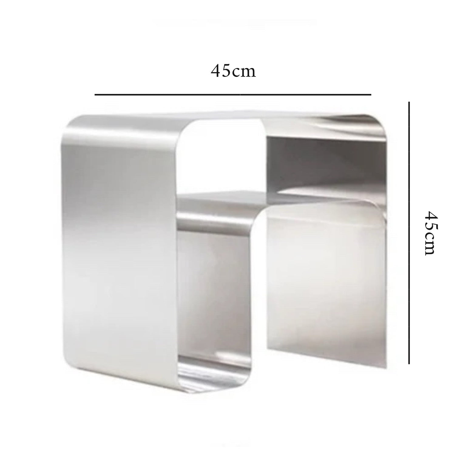 Stainless Curved Side Table