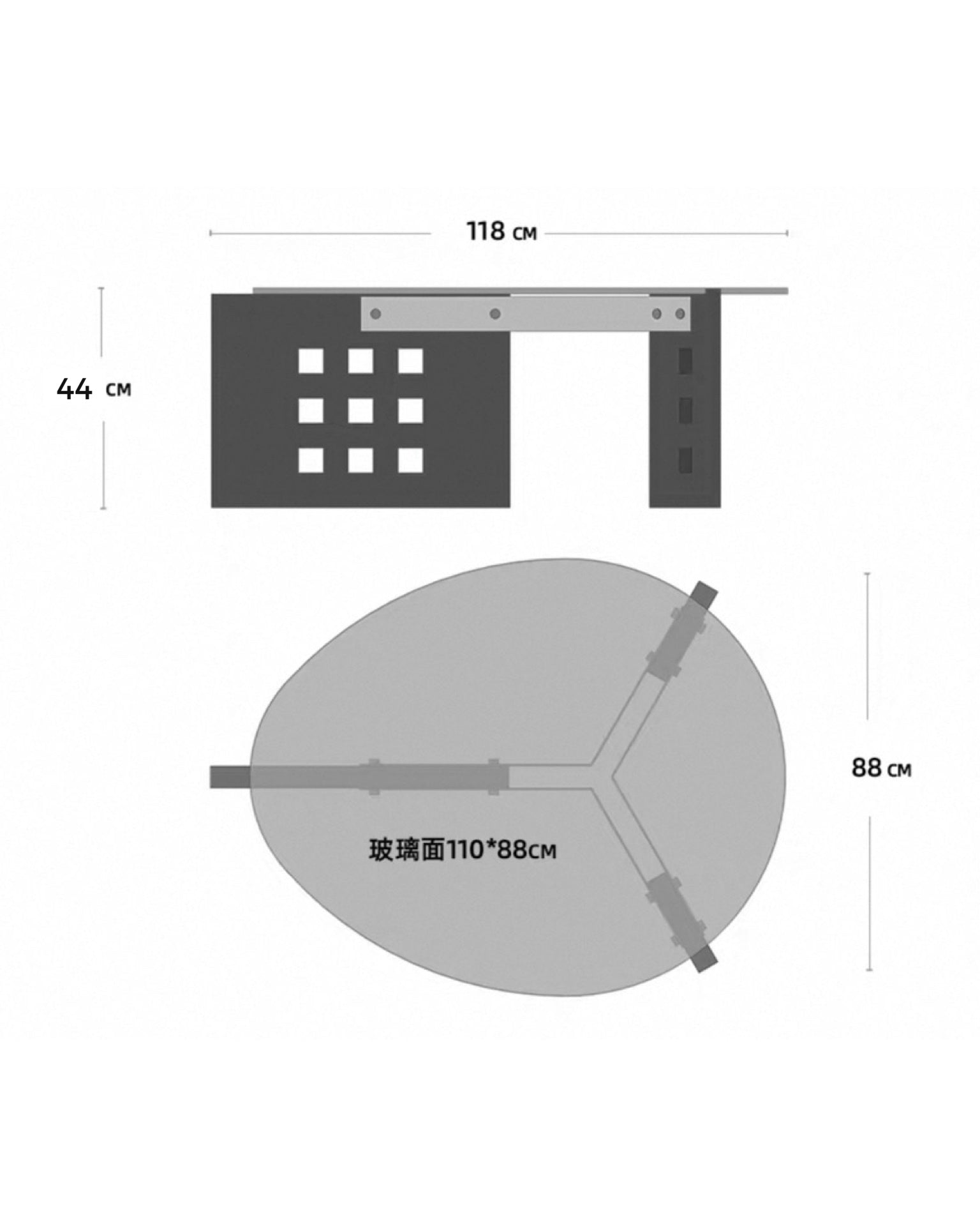 【OUTLET】Square Hole Low Table