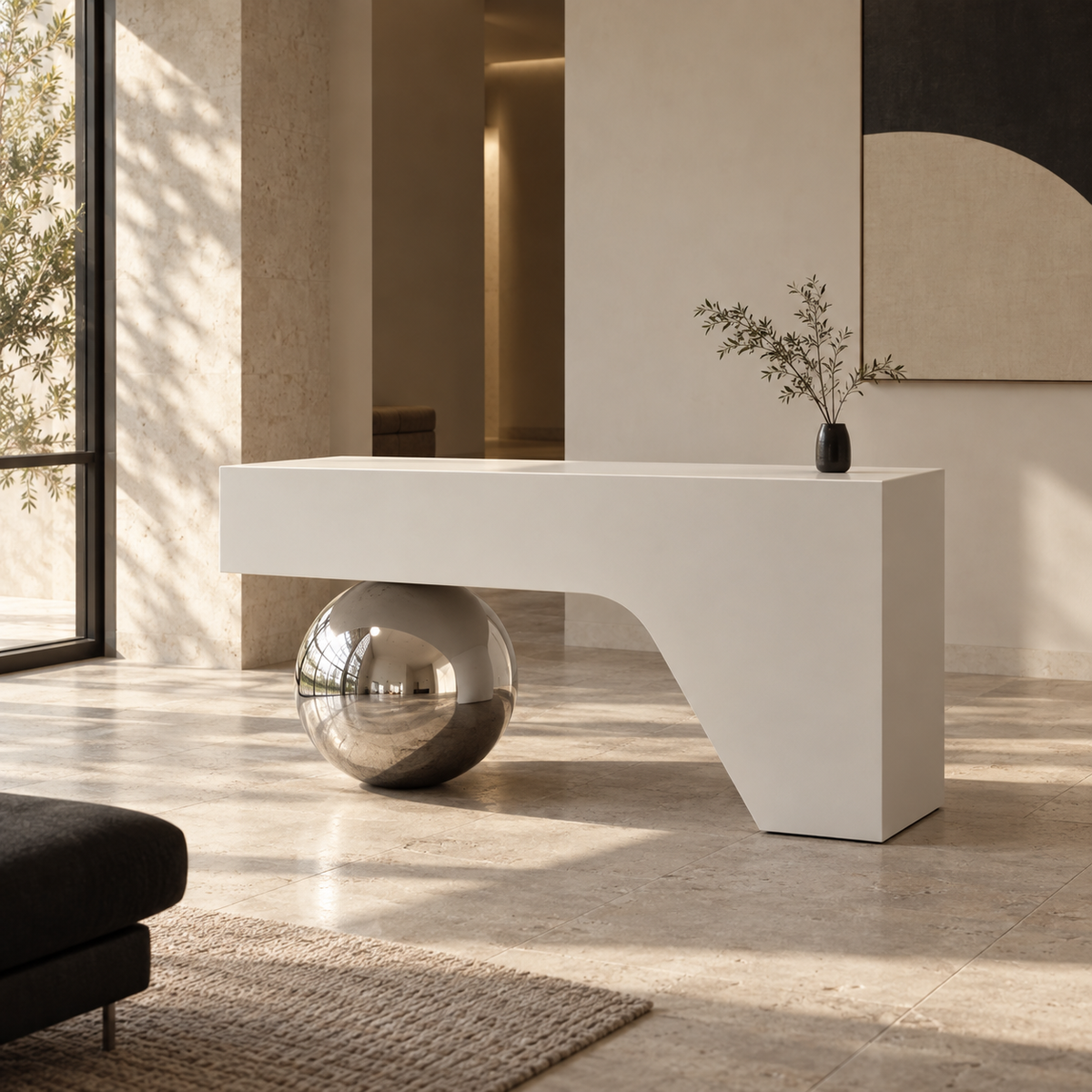 Sphere Reception Counter — interior scene 1 (AI-generated, editorial 2026-09-10)